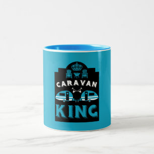 Caravan King Gifts For Campers Two-Tone Coffee Mug