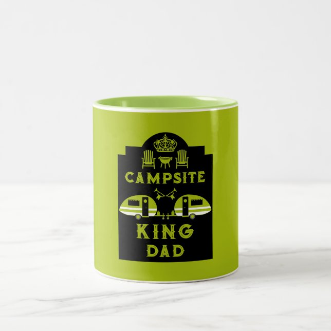 Caravan King Gifts For Campers Two-Tone Coffee Mug (Center)