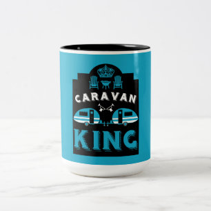Caravan King Gifts For Campers Two-Tone Coffee Mug