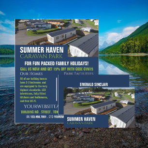 Caravan Park, Holiday Park Advertising Flyer