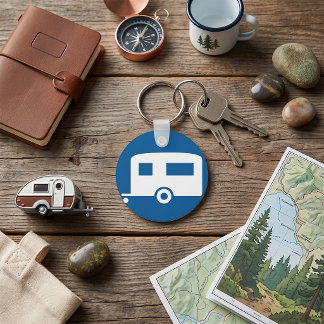 Caravan Road Sign Keychain
