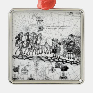 Caravans Crossing The Urals on the way to Metal Ornament