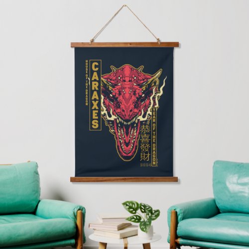 Caraxes Head Year of the Dragon  恭喜發財 Hanging Tapestry