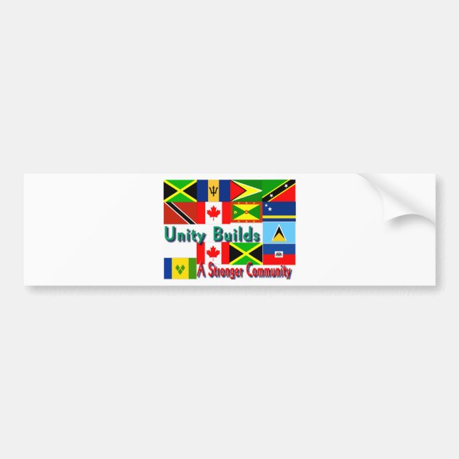 Carbbean-canada unity bumper sticker (Front)