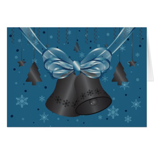 Carbon Bells & Blue Bow Cards (Front Horizontal)