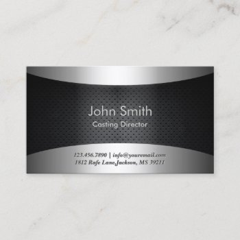 Carbon Black Casting Director Business Card by cardfactory at Zazzle