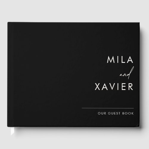 Carbon Black | Modern Minimal Wedding Guestbook