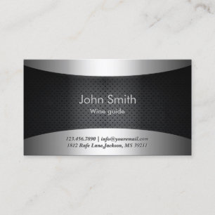 Carbon Black Wine Tasting Business Card