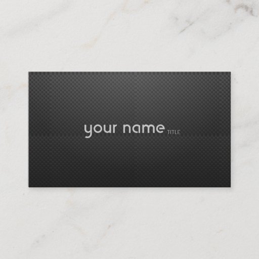 Customizable Carbon Business Card