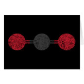 Carbon Dioxide Molecular Structure (Front Horizontal)