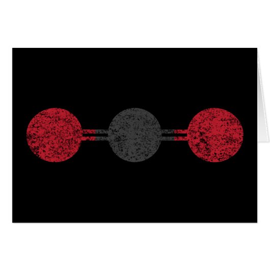 Carbon Dioxide Molecular Structure (Front Horizontal)