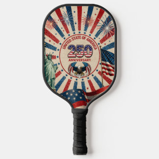 Carbon Fiber 250 USA Birthday Pickleball Paddle   