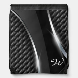 Carbon Fiber 3 Drawstring Backpack