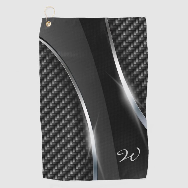 Carbon Fiber 3 Golf Towel (Front)