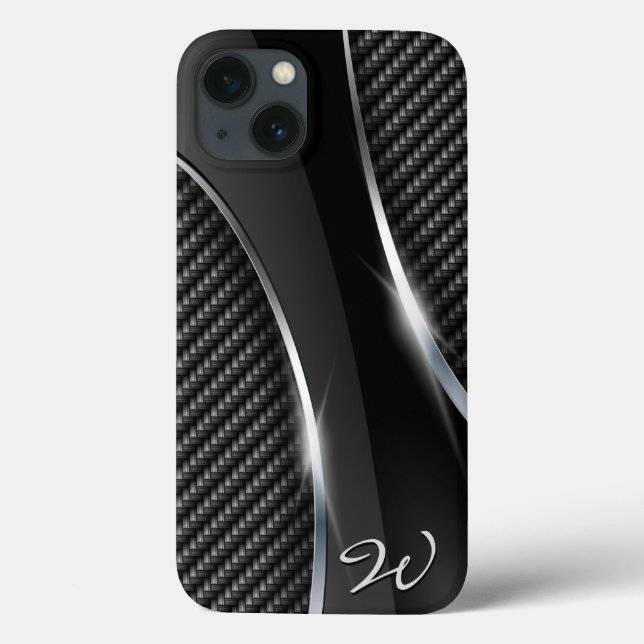 Carbon Fiber 3 Options Case-Mate iPhone Case (Back)