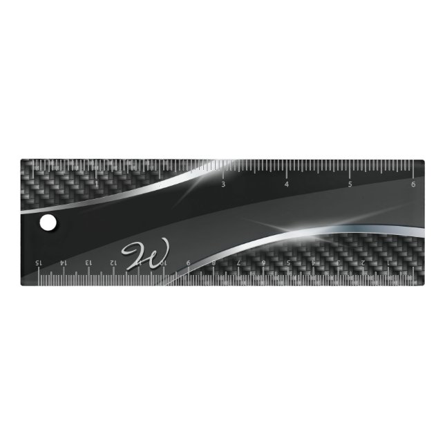 Carbon Fiber 3 Ruler (Front)