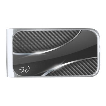 Carbon Fiber 3 Silver Finish Money Clip by Ronspassionfordesign at Zazzle
