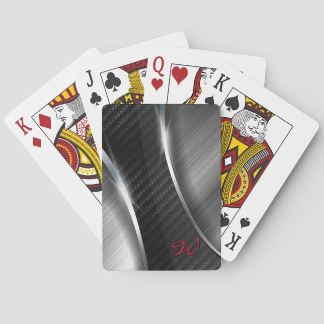 Carbon Fiber 3A Playing Cards. Poker Cards (Back)