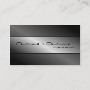 Carbon Fiber And Brushed Steel Business Card by ImageAustralia at Zazzle