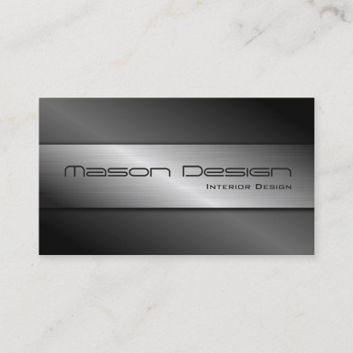 Customizable Carbon Fiber and Brushed Steel Business Card