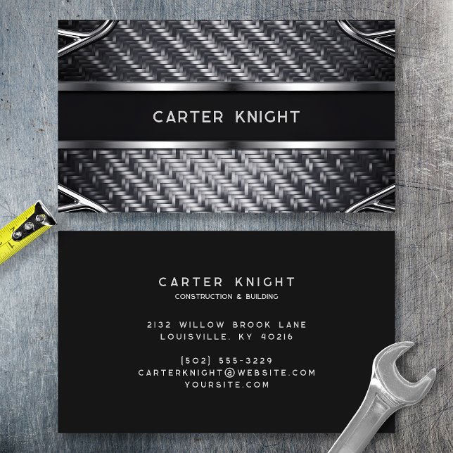 Carbon Fiber and Metal Industrial Business Card (Creator Uploaded)
