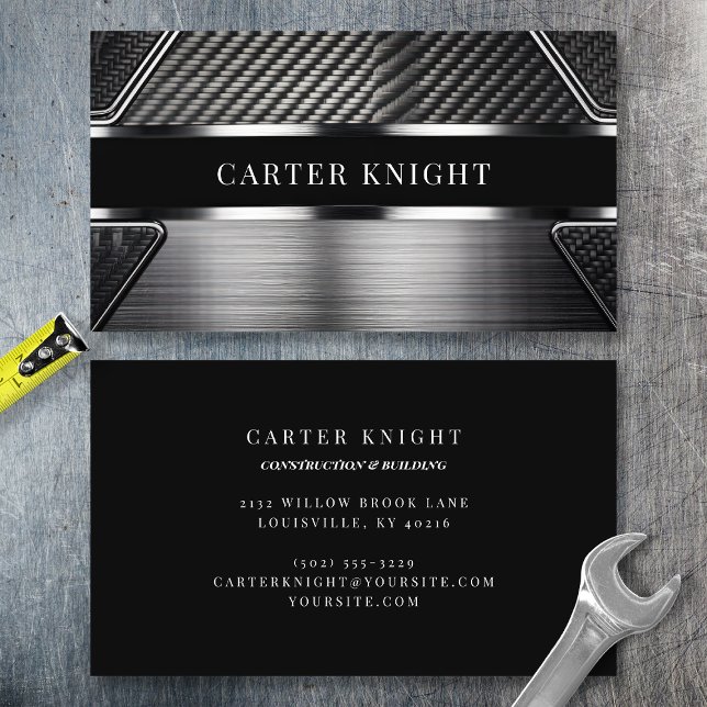 Carbon Fiber and Metal Industrial  Business Card (Creator Uploaded)