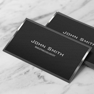 Carbon Fiber Anesthesiologist Business Card