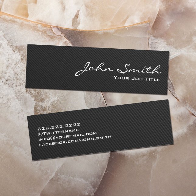 Carbon Fiber Black Mini Business Card (Creator Uploaded)