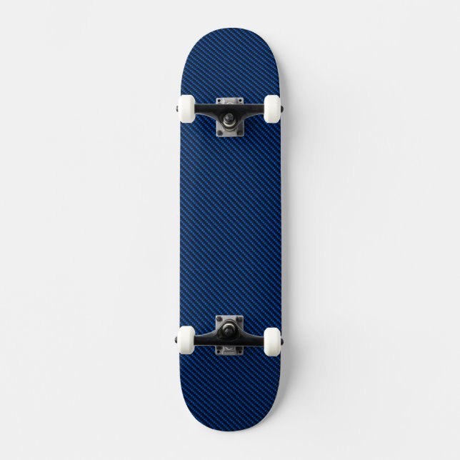 Carbon Fiber Blue Skateboard Deck (Front)