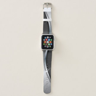 Carbon Fiber & Brushed Metal 4 Apple Watch Band