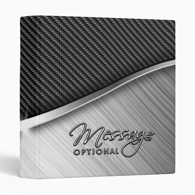 Carbon Fiber & Brushed Metal 4 Binders (Front/Spine)