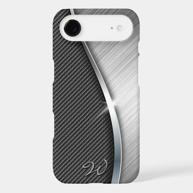 Carbon Fiber & Brushed Metal 4 Case (Back)