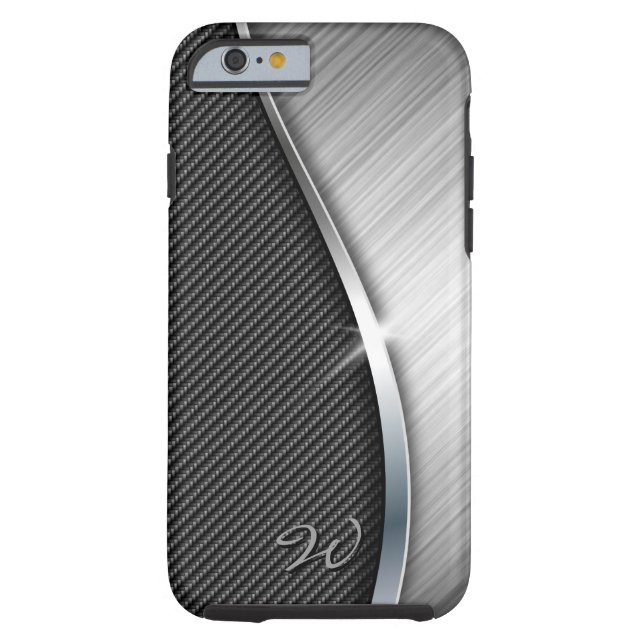 Carbon Fiber & Brushed Metal 4 Case (Back)