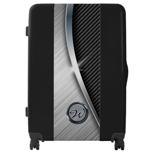 Carbon Fiber  Brushed Metal 4 Luggage