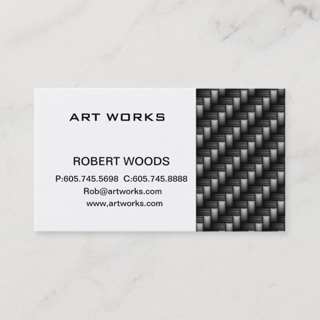 carbon fiber business card (Front)