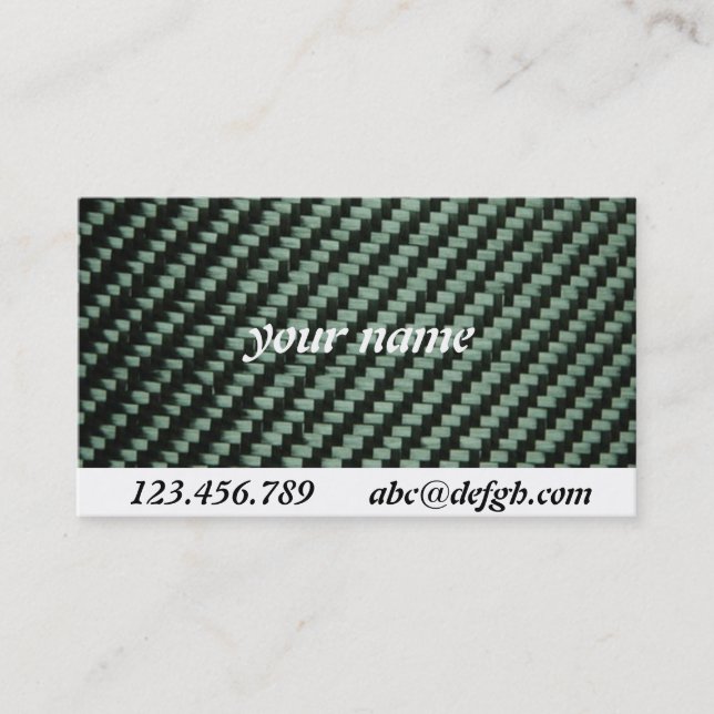 carbon fiber business cards (Front)