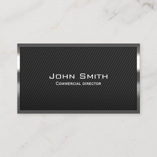 Customizable Carbon Fiber Commercial Director Business Card
