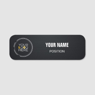 Carbon Fiber, Custom Logo, Business Name Tag