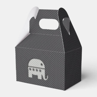 Carbon Fiber Elephant Republican Party Symbol Favor Boxes