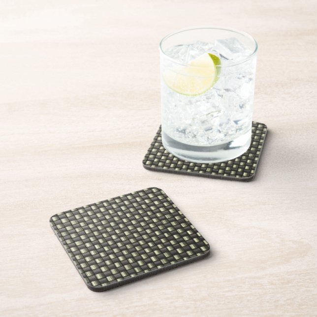 Carbon Fiber (Faux) Beverage Coaster (Right Side)