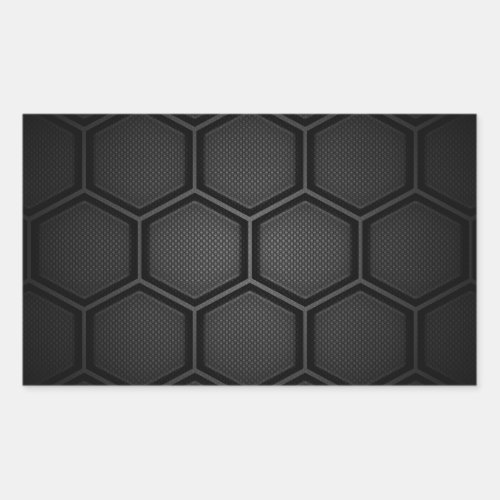 Carbon Fiber Hex Tiles Rectangular Sticker