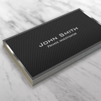 Carbon Fiber Investigator Business Card by cardfactory at Zazzle