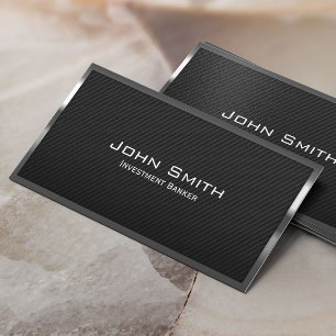 Carbon Fiber Investment Banker Business Card
