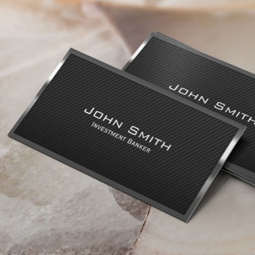 Carbon Fiber Investment Banker Business Card