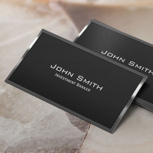 Customizable Carbon Fiber Investment Banker Business Card