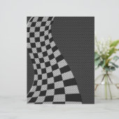 Carbon Fiber Like Racing Flag Wave Print (Standing Front)