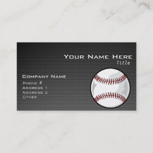 Carbon Fiber look Baseball Business Card