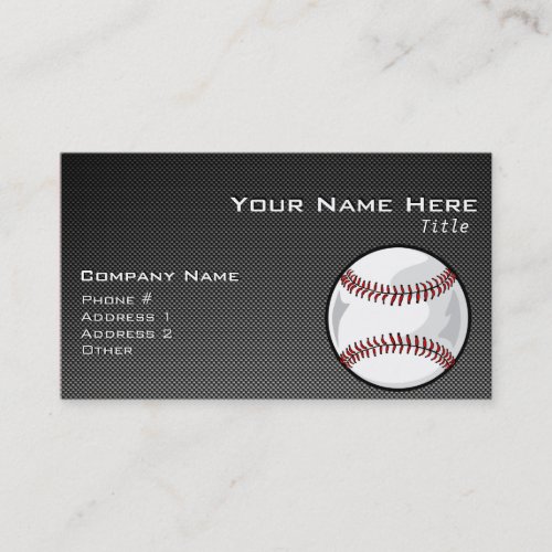 Carbon Fiber look Baseball Business Card
