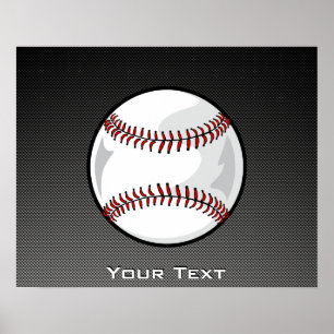 Carbon Fiber look Baseball Poster