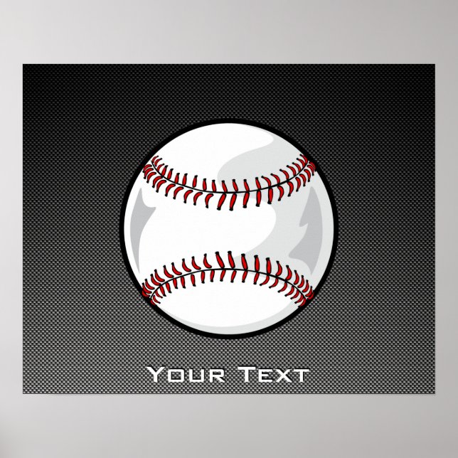 Carbon Fiber look Baseball Poster (Front)